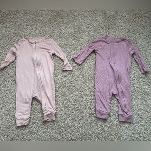 2 Girls footless sleepers